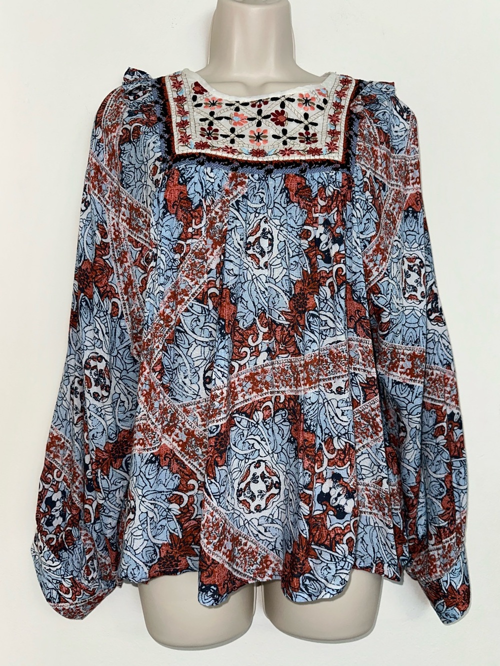 Anthropologie Bohemian Floral Women's Blouse
